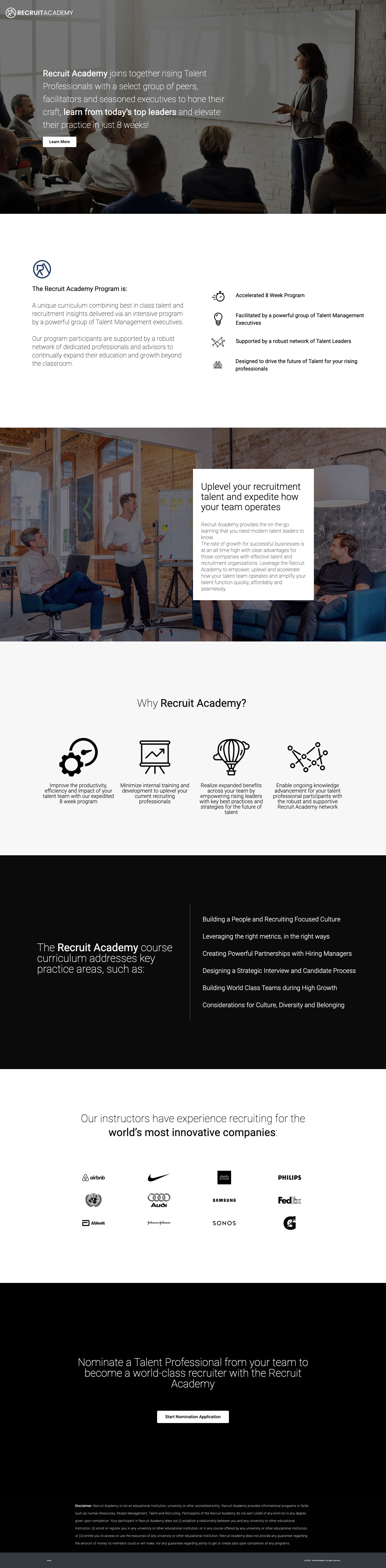 recruit-academy-website